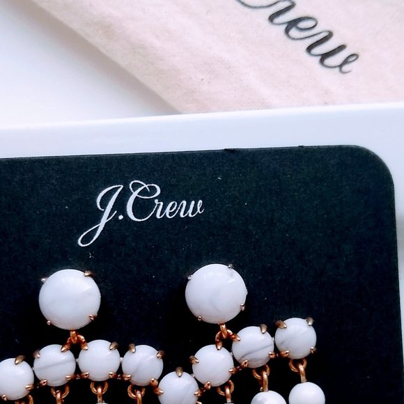 J.crew Candy Dot Chandelier earrings White - Picture 4 of 7